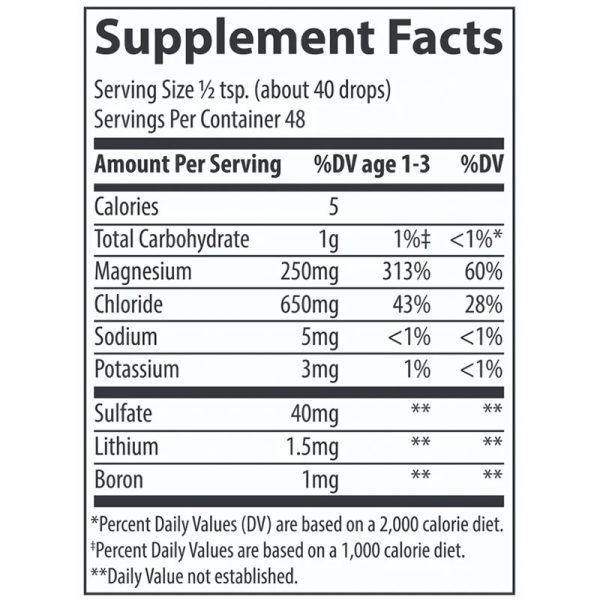 Concen Trace Drop Supplement Facts