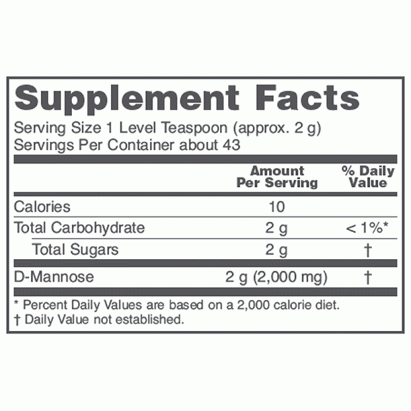 D-MannosePowderSupplementFacts