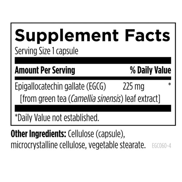 Flourish Nutraceuticals EGCG Supplement Facts